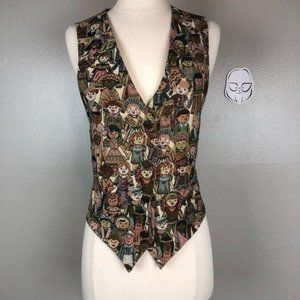 NADIA - L - VINTAGE Embroidered International Vest